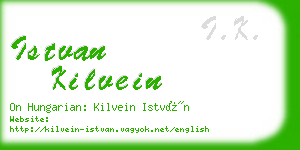 istvan kilvein business card